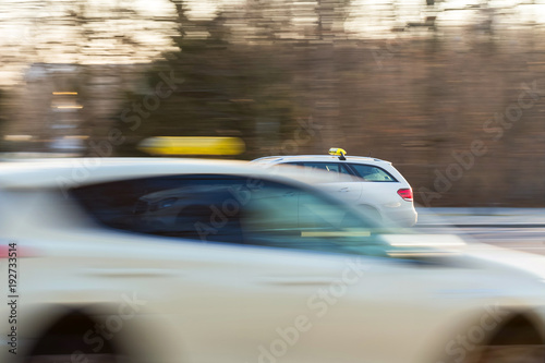 german taxi cab speeding
