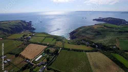 Fly above Sark the crown jewel of the Channel Islands, United Kingdom ( aerial footage )