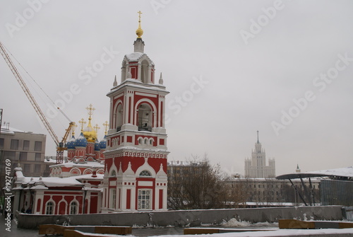 old Orthodox Church in the center of Moscow in Zaryadye Park