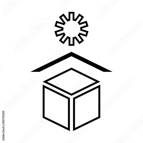 Box line simple icon