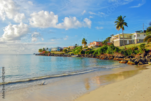 Obraz na płótnie View of Grand Anse beach on Grenada Island, Caribbean region of Lesser Antilles w salonie