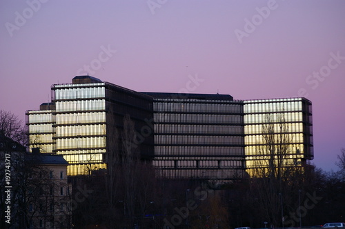Europäisches Patentamt München Abendsonne Abends Blaue Stunde