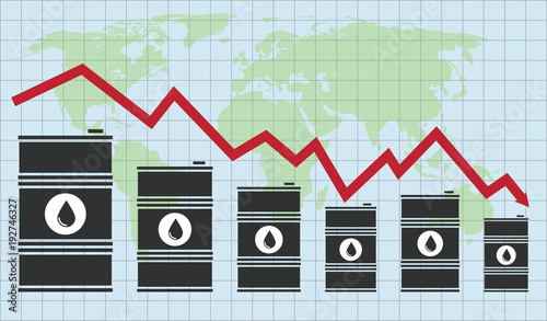 vector crude oil price financial chart