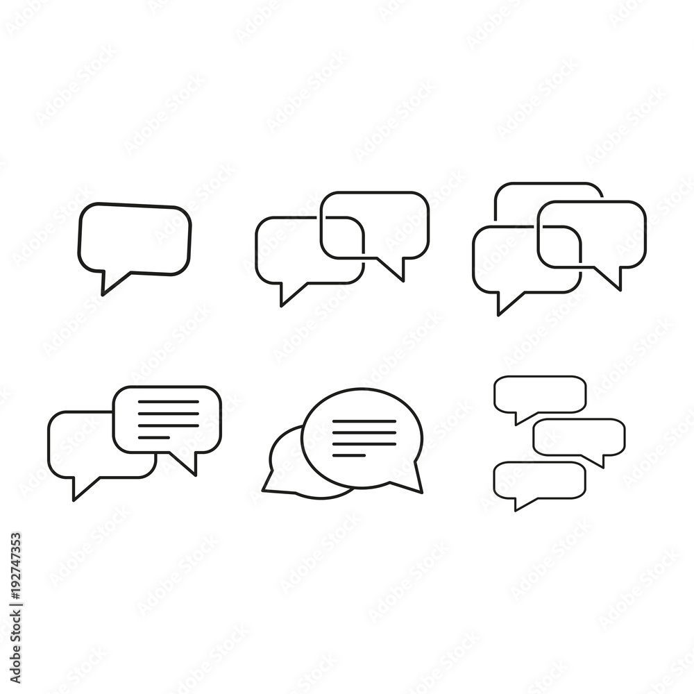 Obraz premium Set message icons
