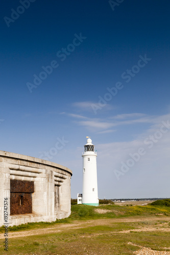 Fotografie Hurst Point Lighthouse and Hurst Castle