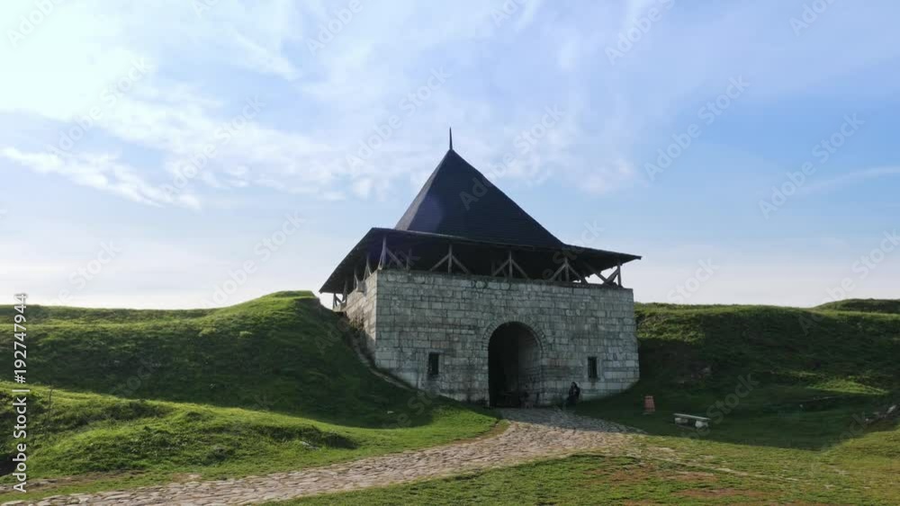 Camera movement on east tower of Khotyn Forttress Camera movement on east tower of Khotyn Forttress