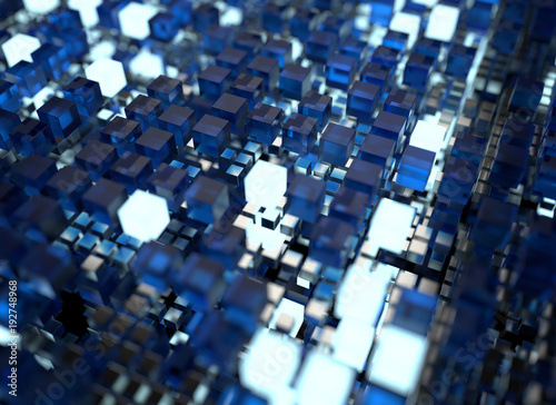 Schilderij op canvas 3d render abstract background