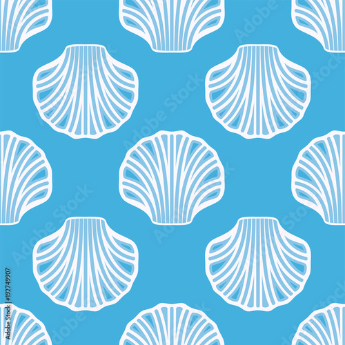 vector sea shell seamless background