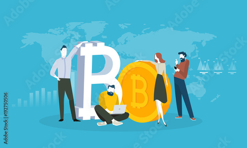 Cryptocurrency market analysis. Flat design style web banner of blockchain technology, bitcoin, altcoins, cryptocurrency mining, finance, digital money market, cryptocoin wallet, crypto exchange. 