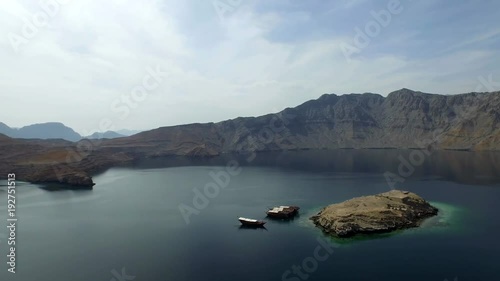  Fly above Khasab Fjords, Oman ( aerial footage )