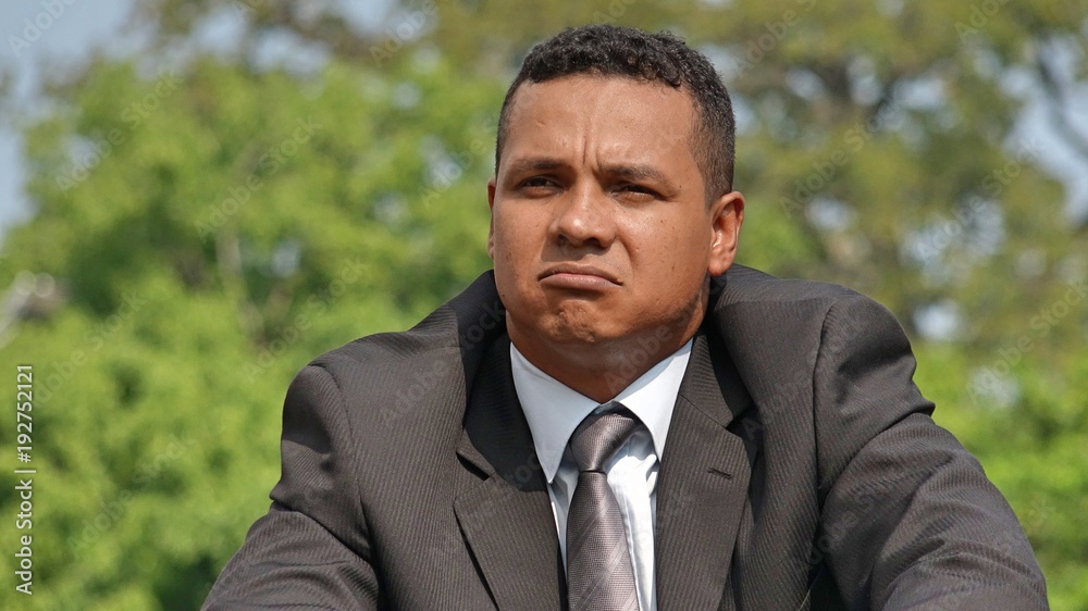 Unhappy Young Businessman Wearing Business Suit Unhappy Young Businessman Wearing Business Suit
