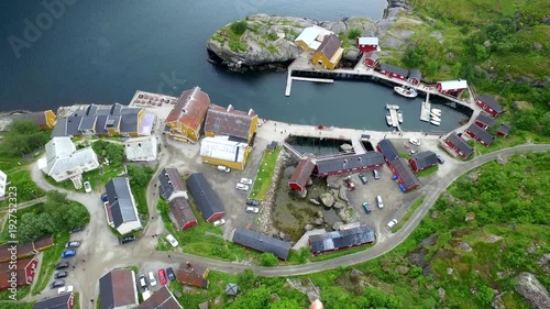 Fly above Nussfjord, Lofoten, Notway  (aerial footage)