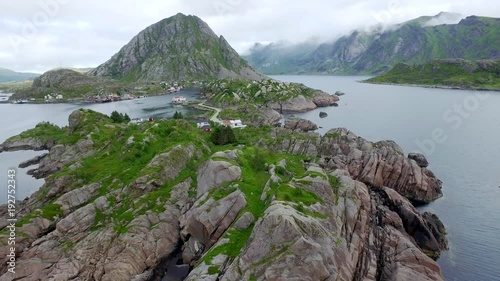 Fly above Nussfjord, Lofoten, Notway  (aerial footage)