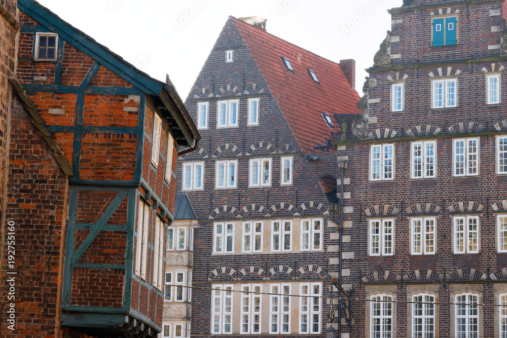 Fototapeta premium Bremen, buildings, roofs, windows, arches