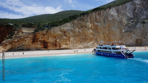 The world famous beach of Porto Katsiki, Lefkada island, Greece