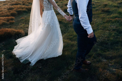 Photography Bride and groom are hugging