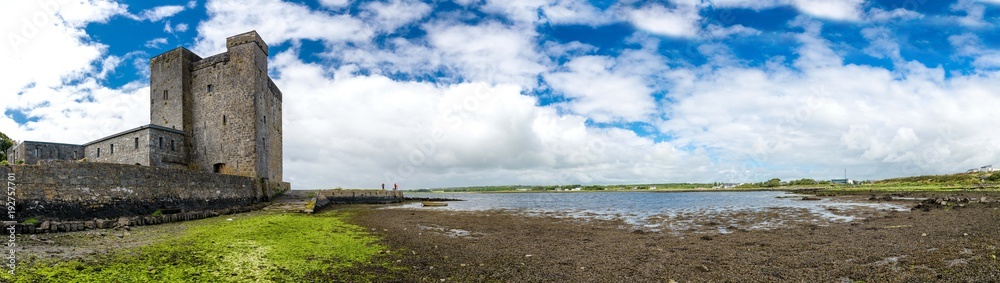 Landscape of Oranmore castle in county Galway. Irelan, Uk.
