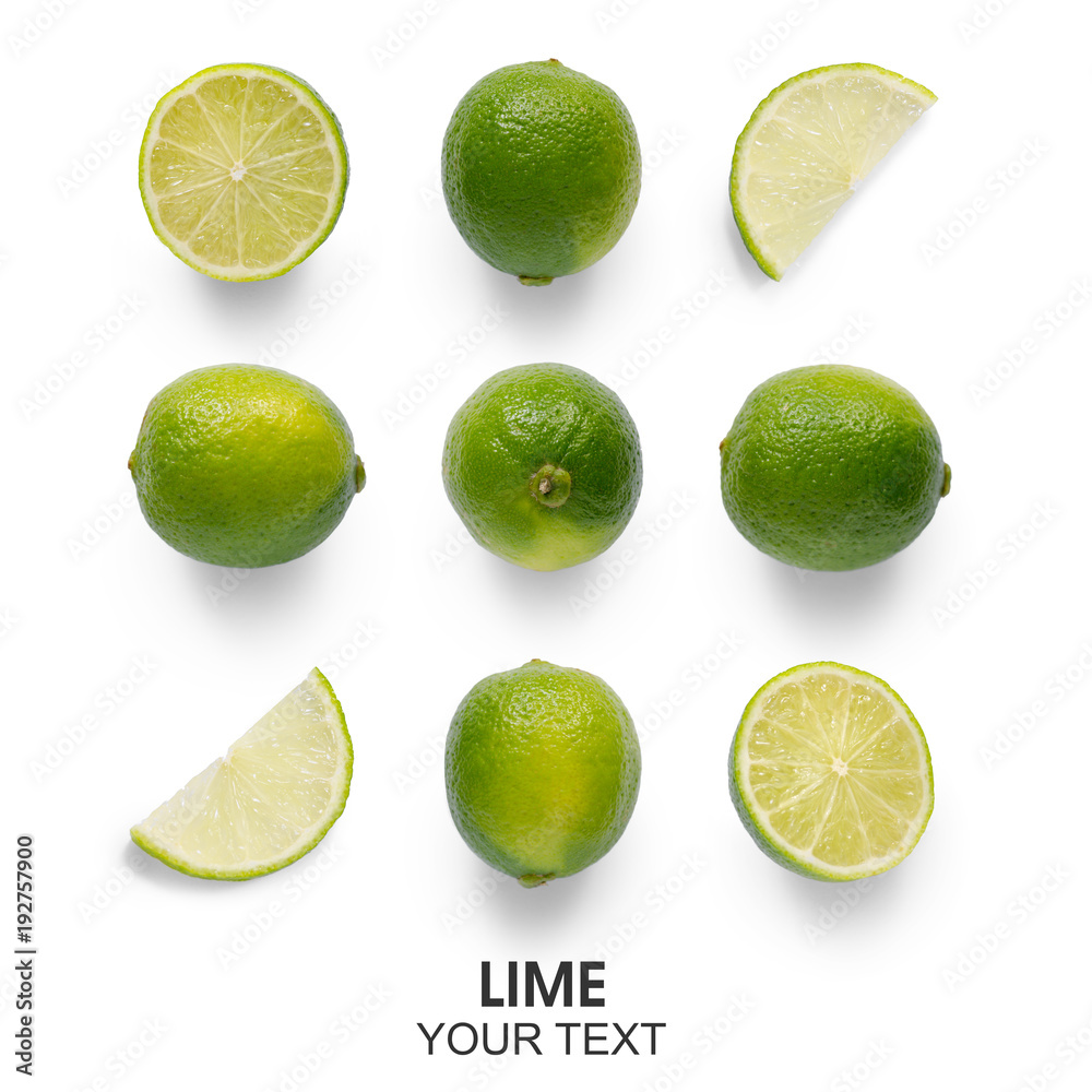 Seamless pattern with lime 