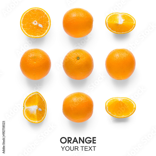 Seamless pattern with orange
