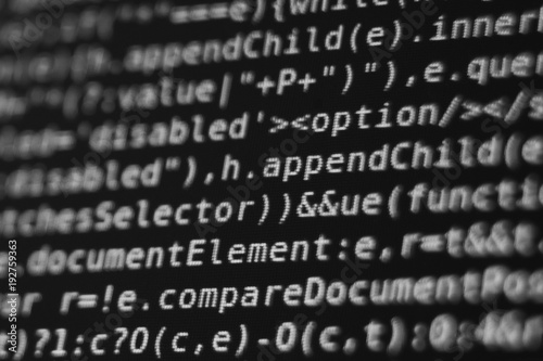 Program Code on Screen