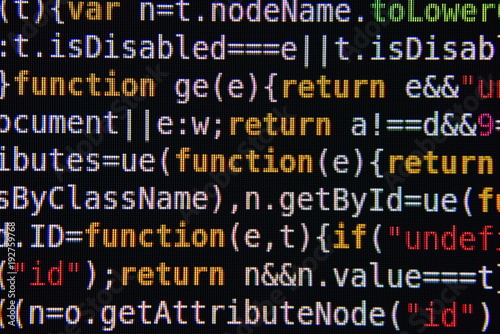 Program Code on Screen
