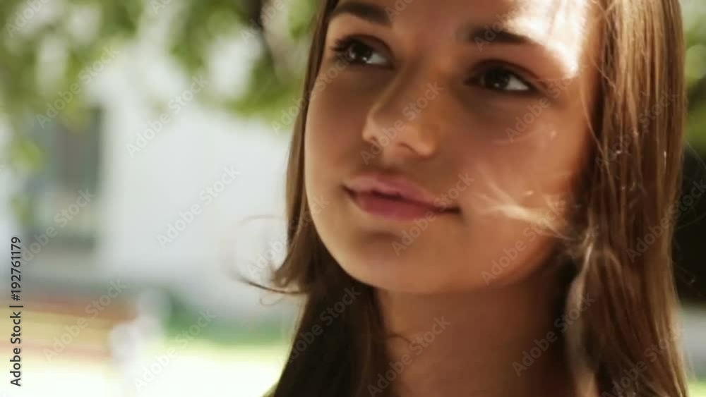 closeup portrait pretty cute woman smiling outside sunny day long hair fling wind blowing haircare romantic mood thoughtful teenager girl beautiful brunette happy girl posing photosession photo flash closeup portrait pretty cute woman smiling outside sunny day long hair fling wind blowing haircare romantic mood thoughtful teenager girl beautiful brunette happy girl posing photosession photo flash
