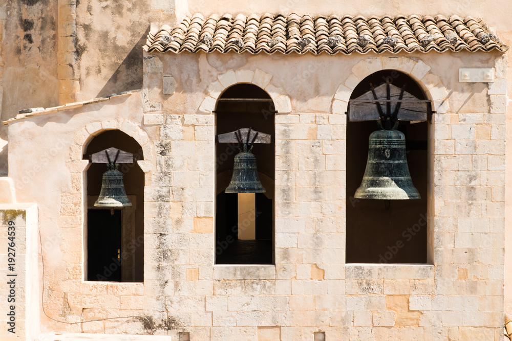 Three bells in Noto, Sicily