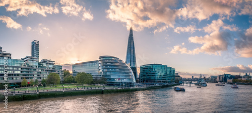 Photography Panoramic View of the Thames River