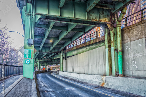 New York City, New York, Usa, Jan 2018, South Street in  downtown Manhattan by the FDR Drive photo