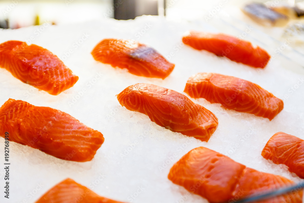 Raw fish lying on the ice. Raw fish lying on the ice.