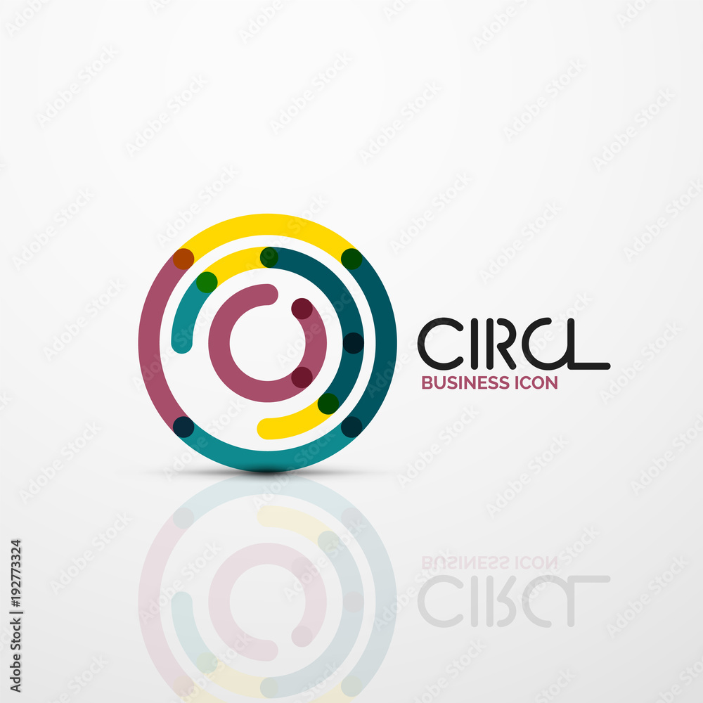 Abstract swirl lines symbol, circle logo icon Abstract swirl lines symbol, circle logo icon