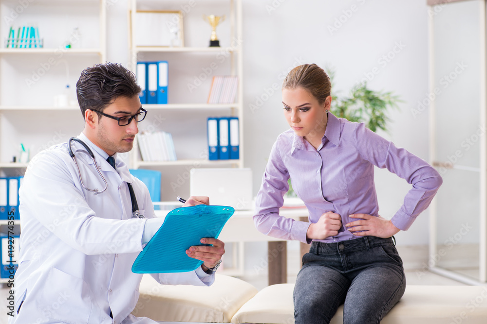 Patient visiting doctor for medical check-up in hospital