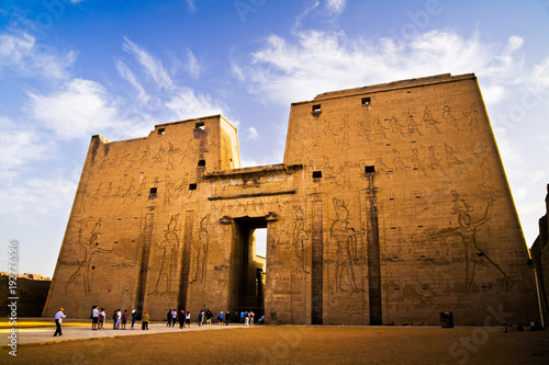The temple of Horus in Edfu, Egypt photo