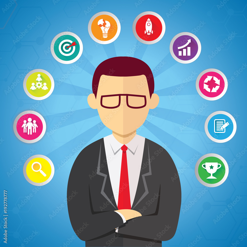 Top Level Businessman With Business Ideas Top Level Businessman With Business Ideas