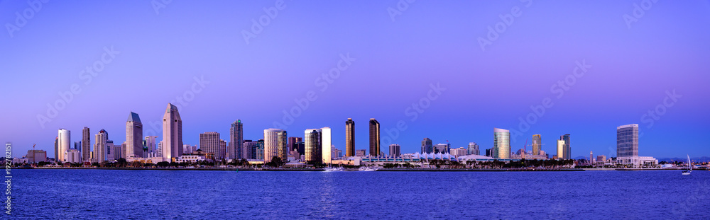 San Diego Skyline at Magic Hour