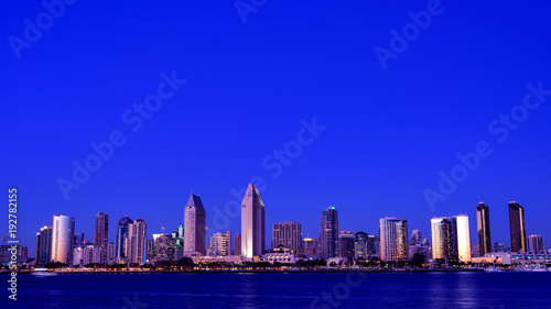 San Diego Skyline at Magic Hour © hit1912