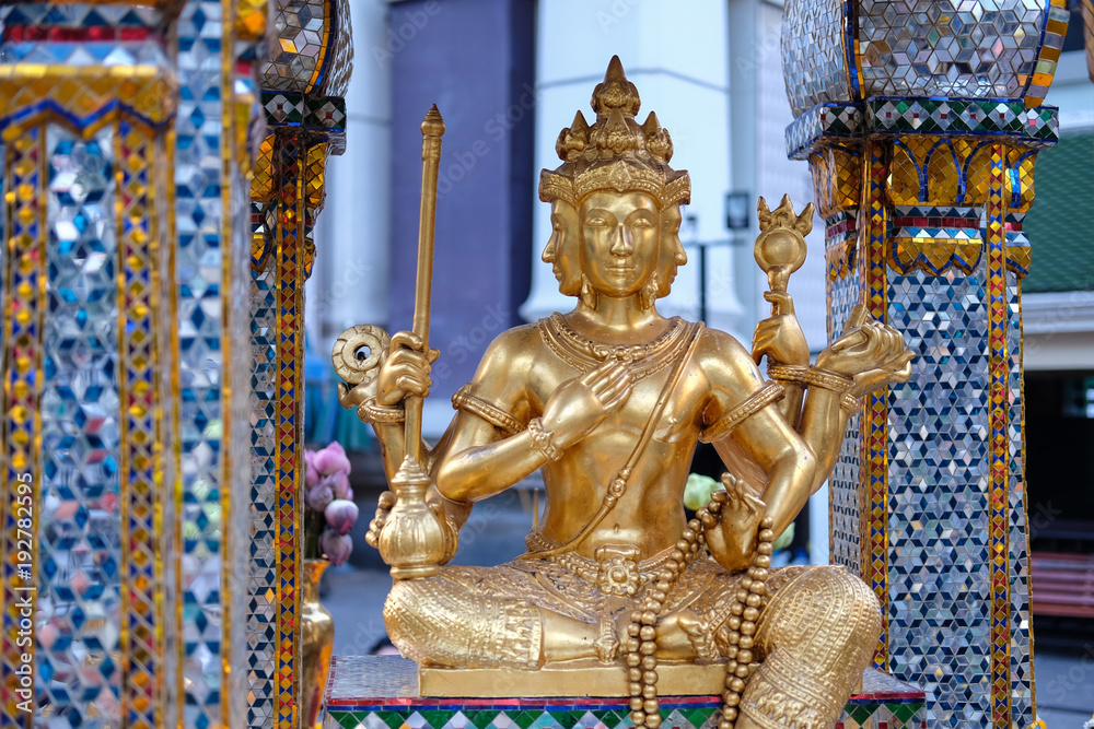 The Erawan Shrine in Bangkok. Thao Maha Phrom Shrine is a Hindu shrine in Bangkok