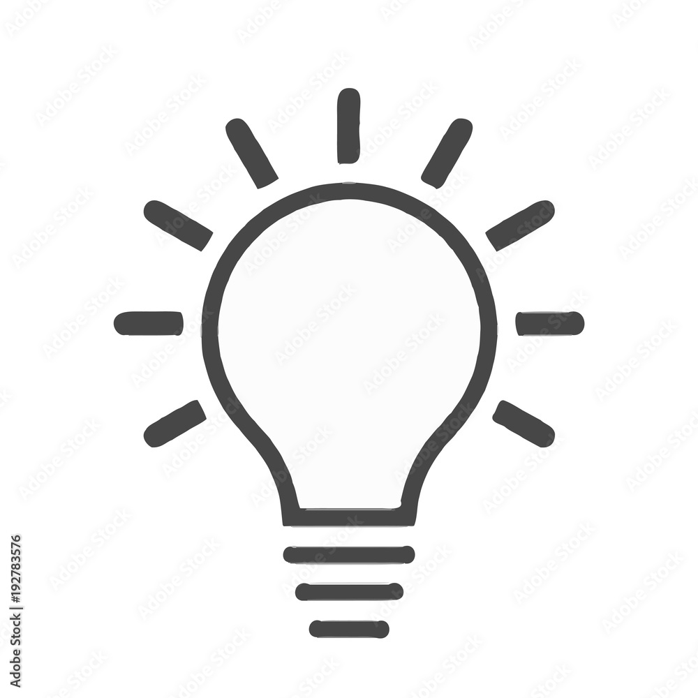 Hand drawn Light bulb. vector and illustration Hand drawn Light bulb. vector and illustration