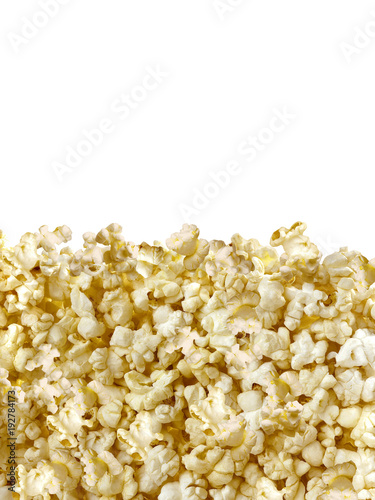 Popcorn isolated in on a white background