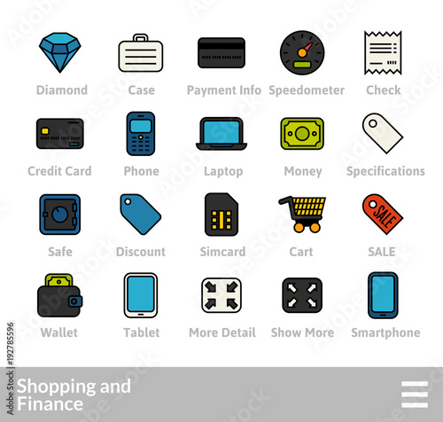 Outline icons thin flat design, modern line stroke style