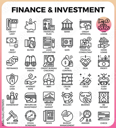 Finance & Investment concept line icon