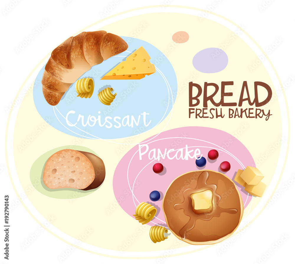 Poster design for bread fresh bakery
