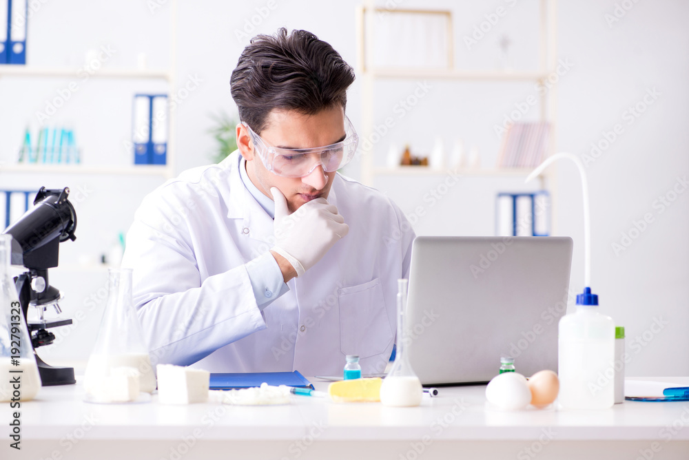 Food scientist testing new stuff in the lab Food scientist testing new stuff in the lab