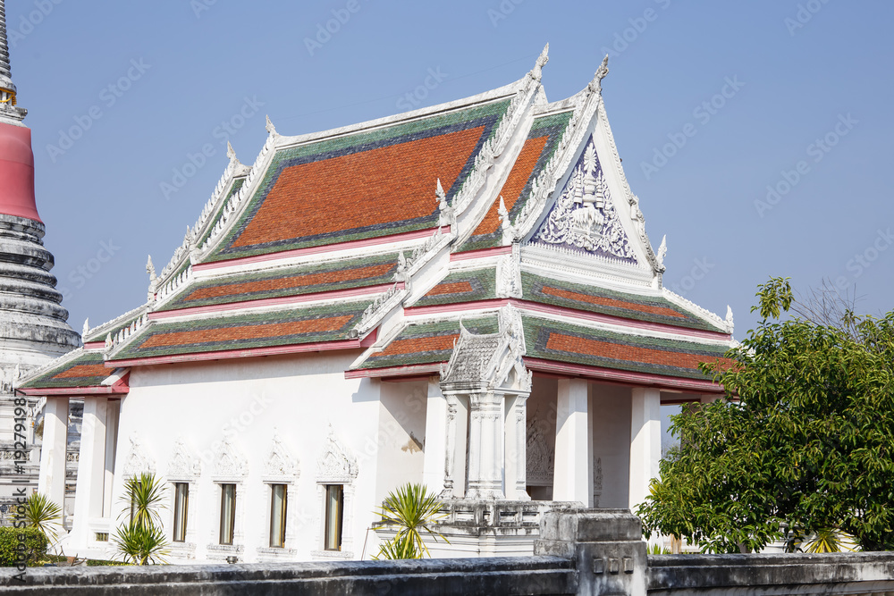 Wat Phra Samut Chedi Temple, Thai Pagoda in Samut Prakan, Thailand.