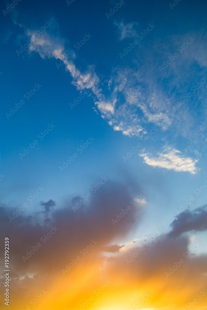 Beautiful clouds in the sky at sunset Beautiful clouds in the sky at sunset