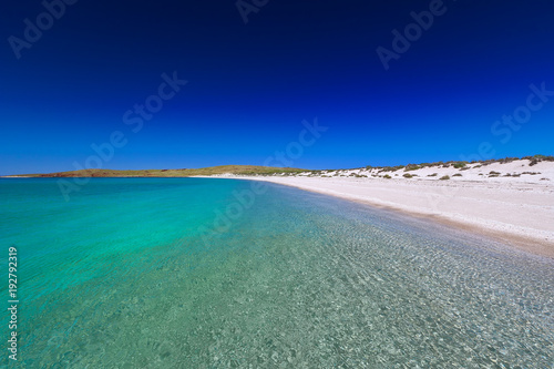 empty beach at enderby island dampier achipelago photo