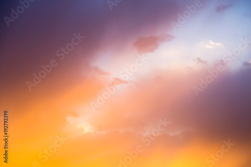 Beautiful clouds in the sky at sunset © schankz