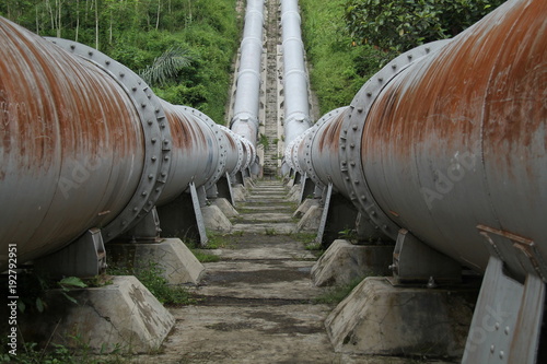 large pipe, to connect the river, dutch relic, in Kepanjen Malang, East Java, Indonesia. © jambronk