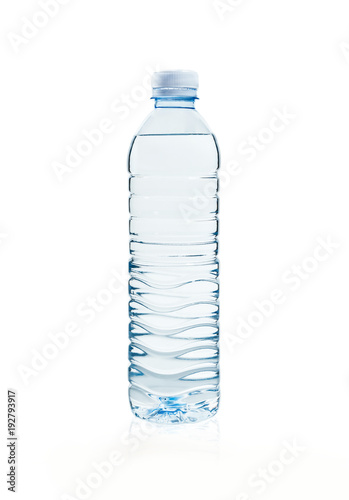 Water bottle isolated on white background.drinking