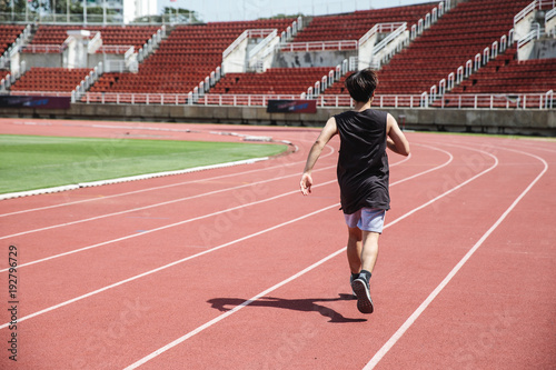 Young asian man exercise © kapturephoto